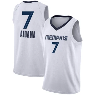Youth Santi Aldama Memphis Grizzlies White Swingman 2020/21 Jersey - Association Edition
