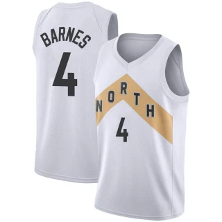 Youth Scottie Barnes Toronto Raptors White Swingman 2018/19 Jersey - City Edition
