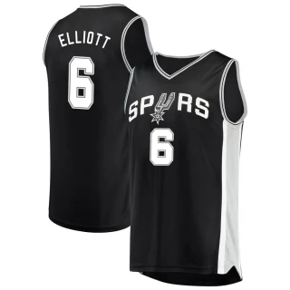 Youth Sean Elliott San Antonio Spurs Black Fast Break Jersey - Icon Edition
