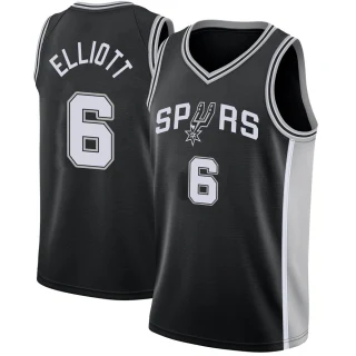 Youth Sean Elliott San Antonio Spurs Black Swingman Jersey - Icon Edition