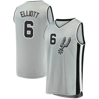 Youth Sean Elliott San Antonio Spurs Fast Break Silver Jersey - Statement Edition