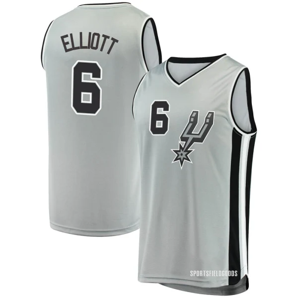 Youth Sean Elliott San Antonio Spurs Fast Break Silver Jersey - Statement Edition