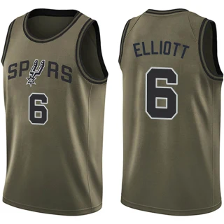 Youth Sean Elliott San Antonio Spurs Green Swingman Salute to Service Jersey