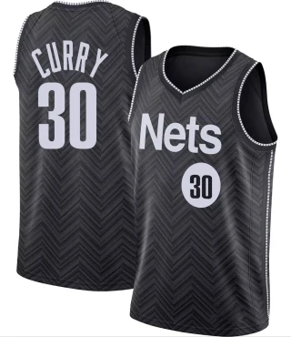 Youth Seth Curry Brooklyn Nets Black Swingman 2020/21 Jersey - Earned Edition