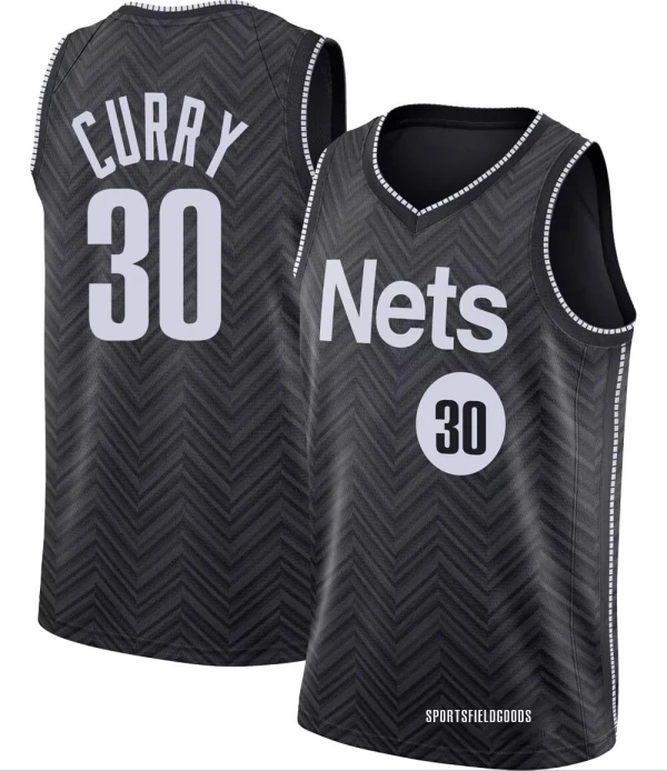Youth Seth Curry Brooklyn Nets Black Swingman 2020/21 Jersey - Earned Edition