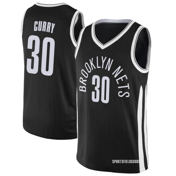 Youth Seth Curry Brooklyn Nets Black Swingman Jersey - City Edition