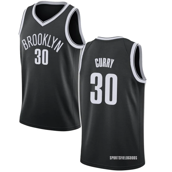 Youth Seth Curry Brooklyn Nets Black Swingman Jersey - Icon Edition