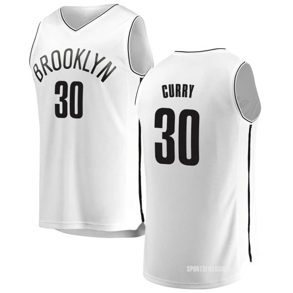 Youth Seth Curry Brooklyn Nets White Fast Break Jersey - Association Edition