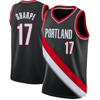 Youth Shaedon Sharpe Portland Trail Blazers Black Swingman Jersey - Icon Edition