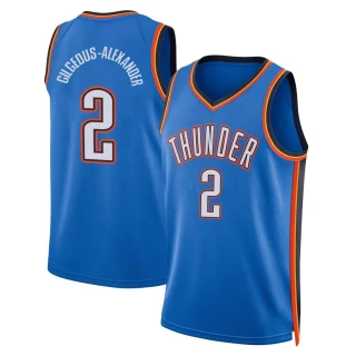 Youth Shai Gilgeous-Alexander Oklahoma City Thunder Blue Swingman 2022/23 Icon Edition Jersey