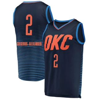 Youth Shai Gilgeous-Alexander Oklahoma City Thunder Navy Fast Break Replica Jersey - Statement Edition