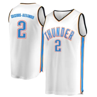 Youth Shai Gilgeous-Alexander Oklahoma City Thunder White Fast Break Replica Jersey - Association Edition