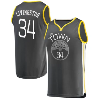 Youth Shaun Livingston Golden State Warriors Gold Fast Break Charcoal Jersey - Statement Edition