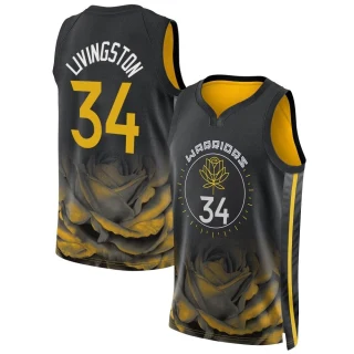 Youth Shaun Livingston Golden State Warriors Gold Swingman Black 2022/23 City Edition Jersey