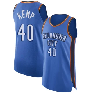 Youth Shawn Kemp Oklahoma City Thunder Blue Authentic Jersey - Icon Edition