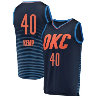 Youth Shawn Kemp Oklahoma City Thunder Navy Fast Break Replica Jersey - Statement Edition