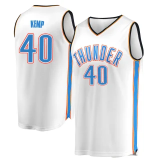 Youth Shawn Kemp Oklahoma City Thunder White Fast Break Replica Jersey - Association Edition
