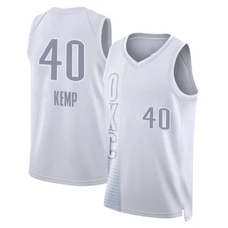 Youth Shawn Kemp Oklahoma City Thunder White Swingman 2021/22 City Edition Jersey