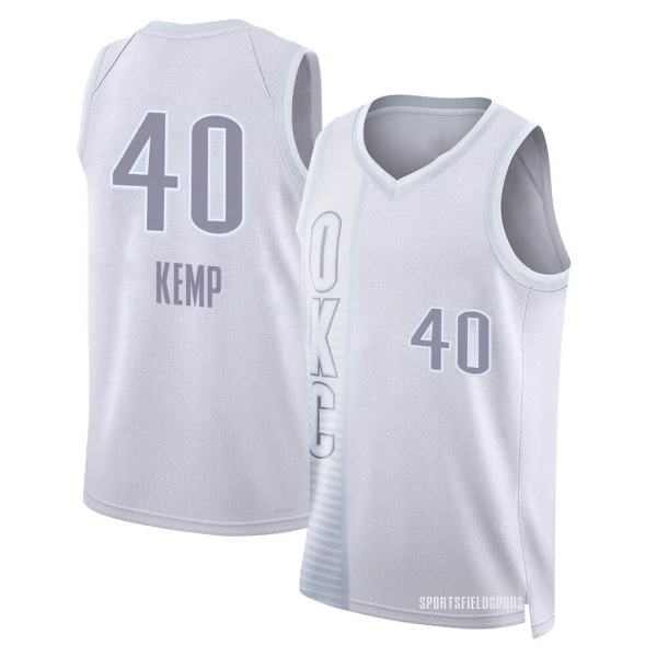 Youth Shawn Kemp Oklahoma City Thunder White Swingman 2021/22 City Edition Jersey