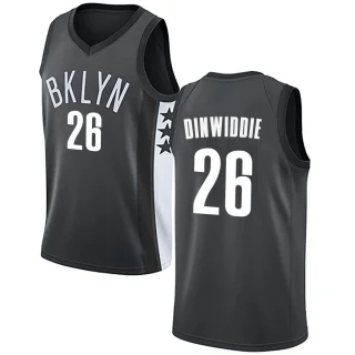 Youth Spencer Dinwiddie Brooklyn Nets Gray Swingman Jersey - Statement Edition