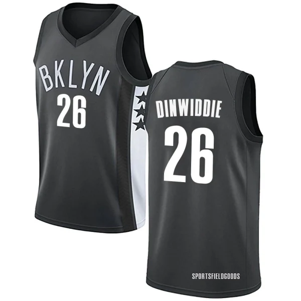 Youth Spencer Dinwiddie Brooklyn Nets Gray Swingman Jersey - Statement Edition