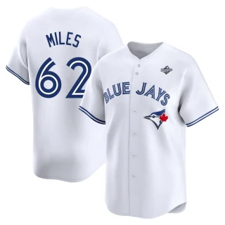 Youth Spencer Miles Toronto Blue Jays White Limited Home 2025 World Series Jersey