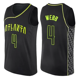 Youth Spud Webb Atlanta Hawks Black Swingman City Edition Jersey