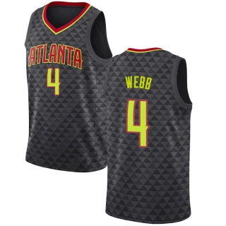 Youth Spud Webb Atlanta Hawks Black Swingman Jersey - Icon Edition