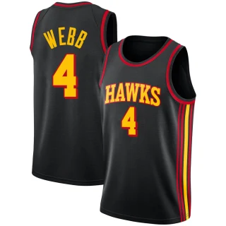 Youth Spud Webb Atlanta Hawks Black Swingman Jordan Brand Jersey - Statement Edition