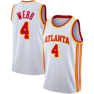 Youth Spud Webb Atlanta Hawks White Swingman 2020/21 Jersey - Association Edition