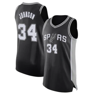 Youth Stanley Johnson San Antonio Spurs Black Authentic Jersey - Icon Edition