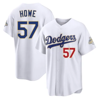 Youth Steve Howe Los Angeles Dodgers Gold Limited White 2026 Collection Stadium Jersey
