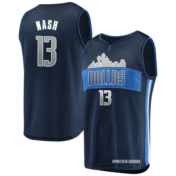 Youth Steve Nash Dallas Mavericks Navy Fast Break Jersey - Statement Edition