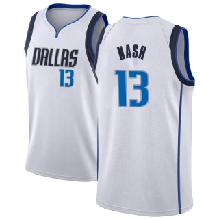 Youth Steve Nash Dallas Mavericks White Swingman Jersey - Association Edition