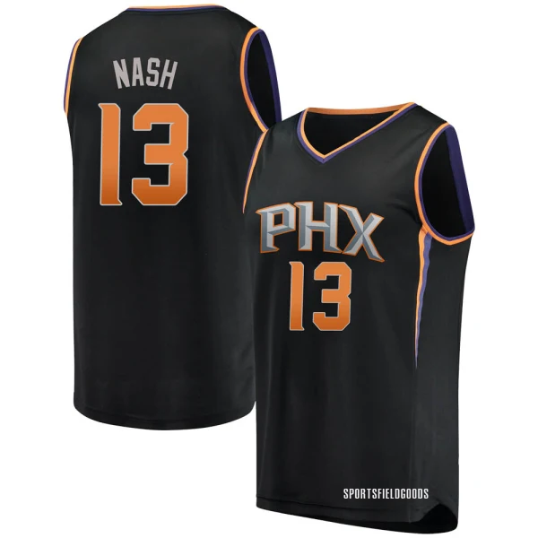 Youth Steve Nash Phoenix Suns Black Fast Break Jersey - Statement Edition