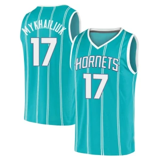 Youth Svi Mykhailiuk Charlotte Hornets Teal Fast Break 2020 Jersey - Icon Edition