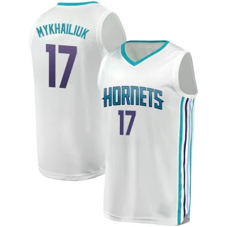 Youth Svi Mykhailiuk Charlotte Hornets White Fast Break Fanatics Brand Jersey - Association Edition