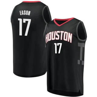 Youth Tari Eason Houston Rockets Black Fast Break Jersey - Statement Edition
