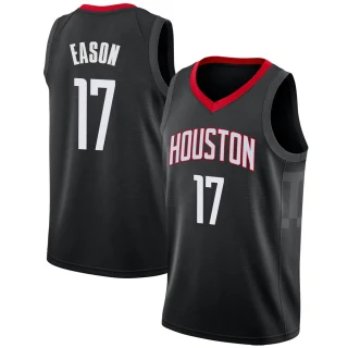 Youth Tari Eason Houston Rockets Black Swingman Jersey - Statement Edition