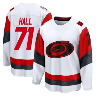 Youth Taylor Hall Carolina Hurricanes White Breakaway Away 2025 Jersey