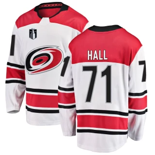 Youth Taylor Hall Carolina Hurricanes White Breakaway Away 2026 Stanley Cup Final Jersey