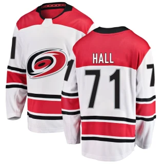 Youth Taylor Hall Carolina Hurricanes White Breakaway Away Jersey