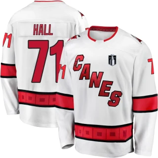 Youth Taylor Hall Carolina Hurricanes White Breakaway Away Premier 2026 Stanley Cup Final Jersey