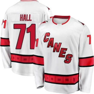 Youth Taylor Hall Carolina Hurricanes White Breakaway Away Premier Jersey