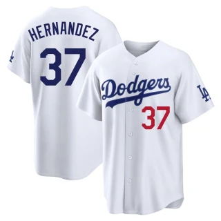 Youth Teoscar Hernandez Los Angeles Dodgers White Limited Home Stadium Jersey