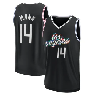 Youth Terance Mann Los Angeles Clippers Black Fast Break 2022/23 City Edition Jersey