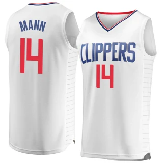 Youth Terance Mann Los Angeles Clippers White Fast Break Jersey - Association Edition