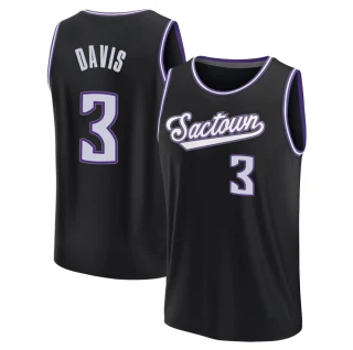 Youth Terence Davis Sacramento Kings Black Fast Break 2021/22 Replica City Edition Jersey