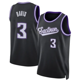 Youth Terence Davis Sacramento Kings Black Swingman 2021/22 Icon Edition Jersey