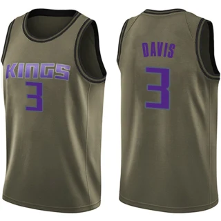 Youth Terence Davis Sacramento Kings Green Swingman Salute to Service Jersey
